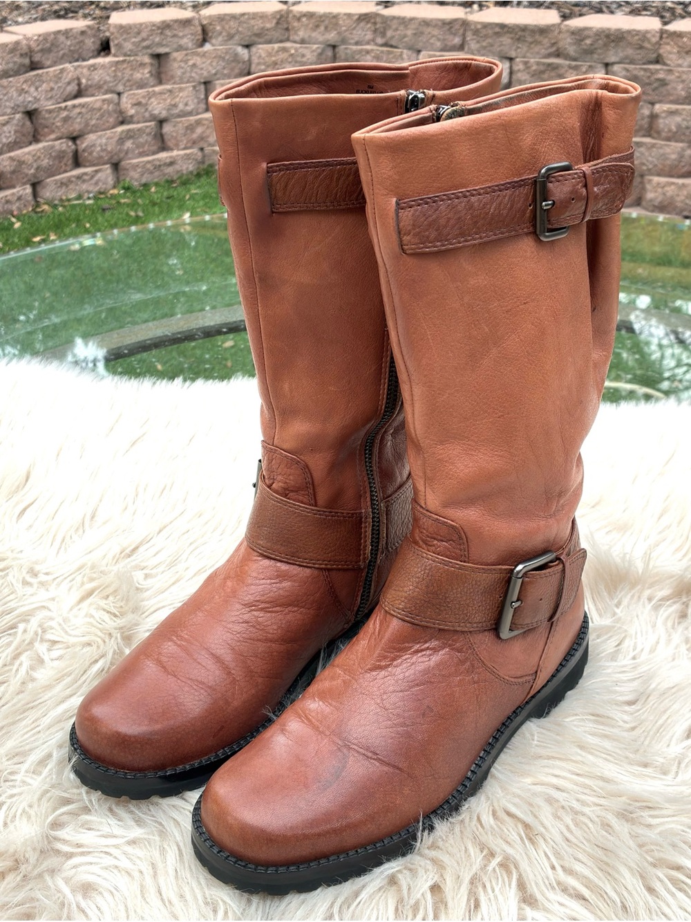 Gentle Souls Buckled Up Brown Leather Boots Sz 8
